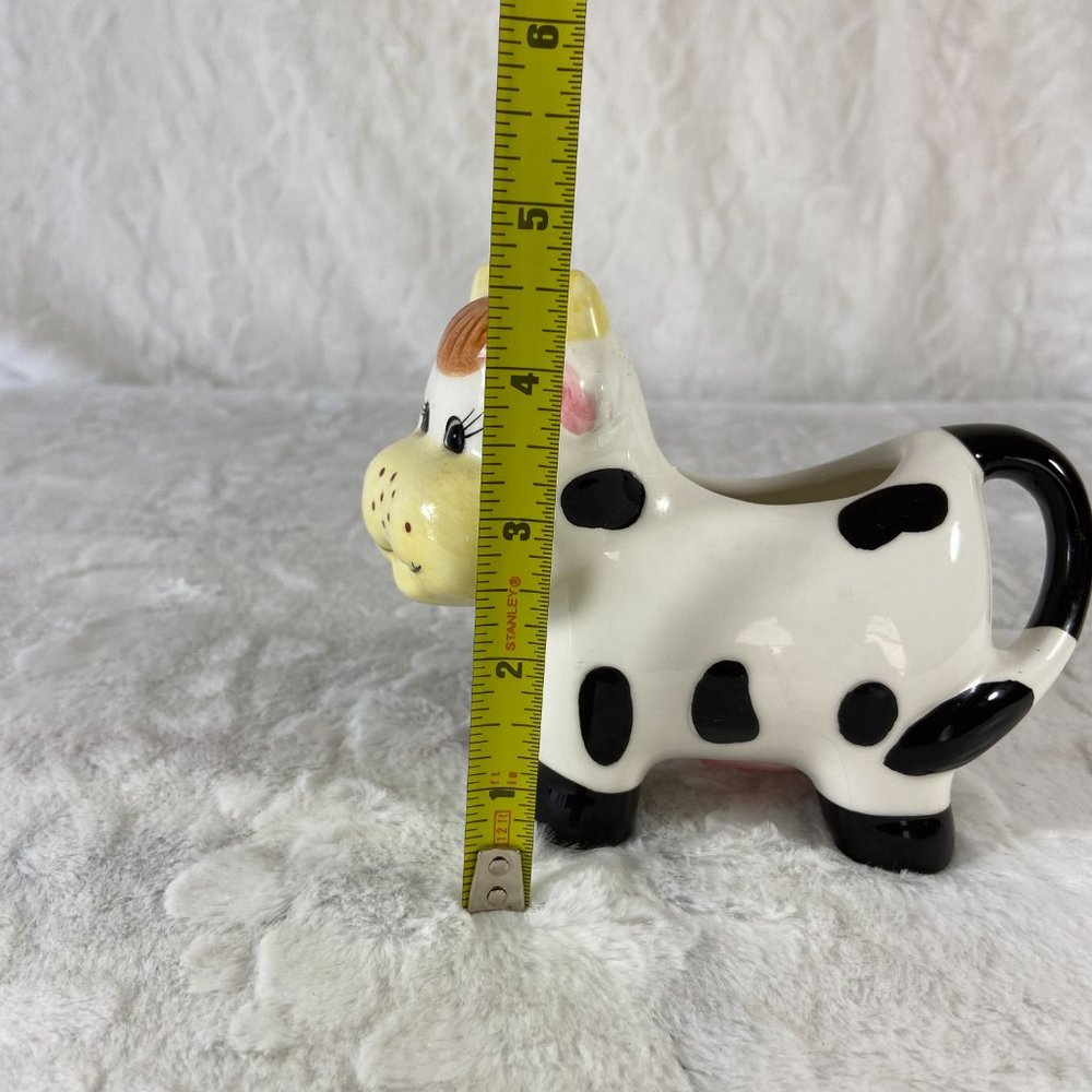 Houston Harvest Cute Vintage Porcelain Ceramic Holstein Cow Creamer Pitcher - Picture 9 of 10